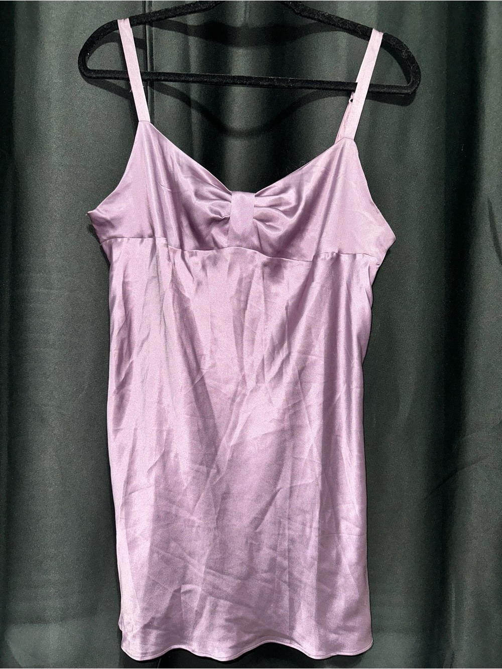 Vintage 00’s Victoria's Secret Angels Bow-Front Satin Slip Dress